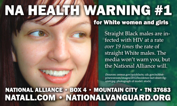 Having sex with non-Whites puts you at risk!
