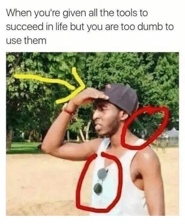 Looking for his missing brain?