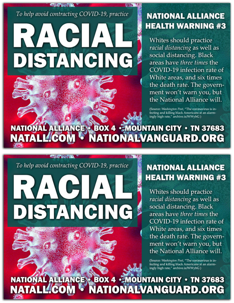 Two stickers shown