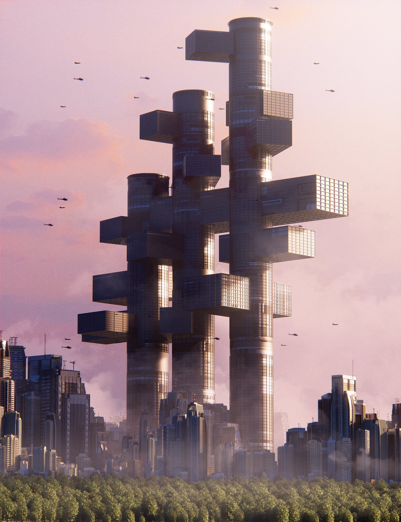 Recreation of Vertical District by Josh Brockett (2021)